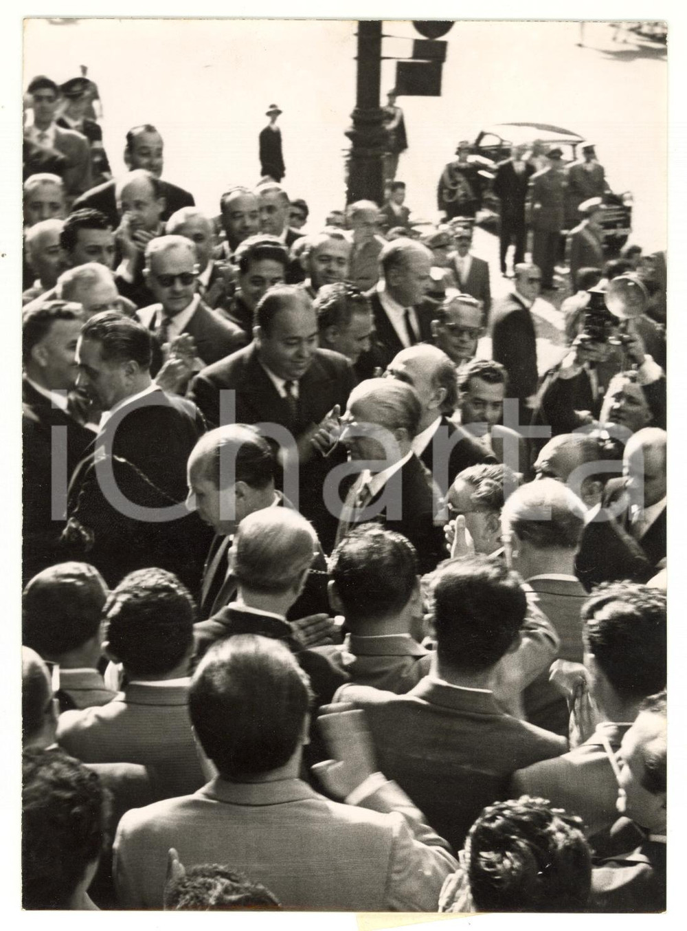 1955 ROMA Arrivo presidente Giovanni GRONCHI alla Camera per giuramento - Foto