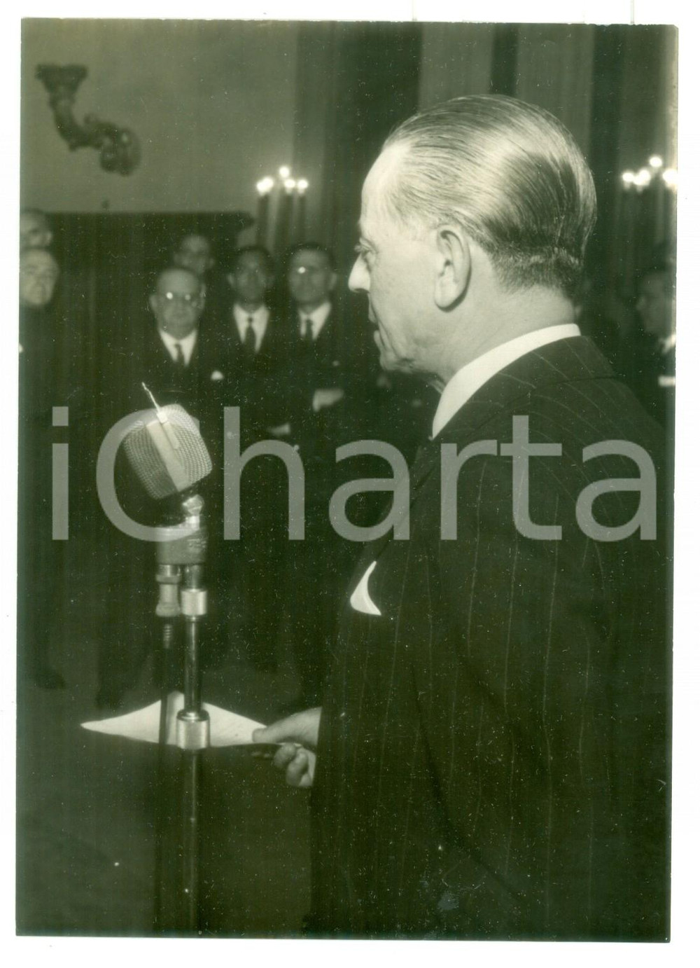 1957 ROMA 8° anniversario Patto Atlantico - Gaetano MARTINO durante conferenza
