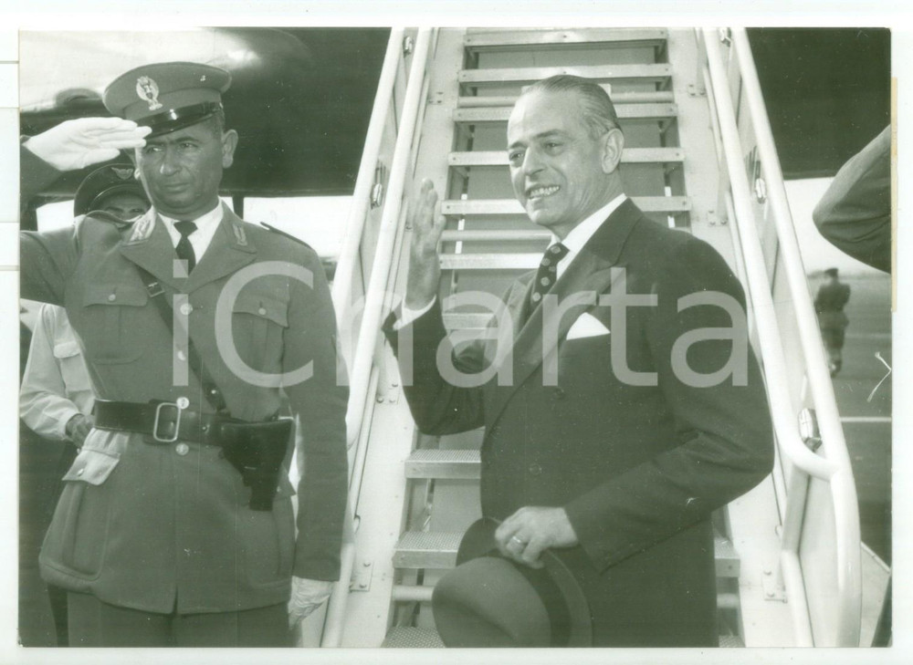 1956 ROMA Aeroporto Ciampino - Gaetano MARTINO in partenza per Parigi - Foto