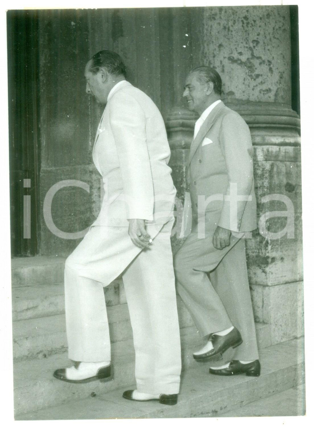 1956 ROMA Gaetano MARTINO e Alberto FOLCHI entrano alla Camera - Foto 13x18