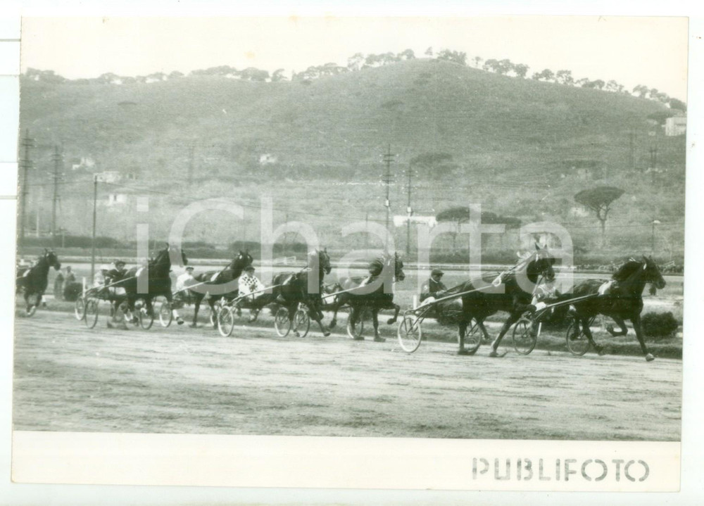 1958 IPPODROMO DI AGNANO Corsa dei milioni - Primo giro di pista *Foto 18x13