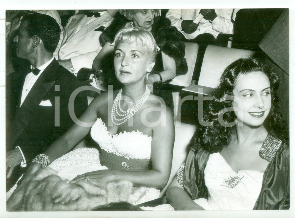 1956 VENEZIA Festival del Cinema - Elena GIUSTI all'inaugurazione *Foto 18x13