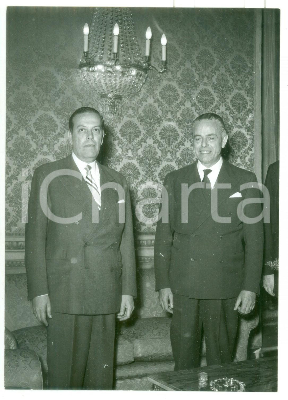 1956 ROMA Gaetano MARTINO con ministro José Loreto ARISMENDI in visita ufficiale