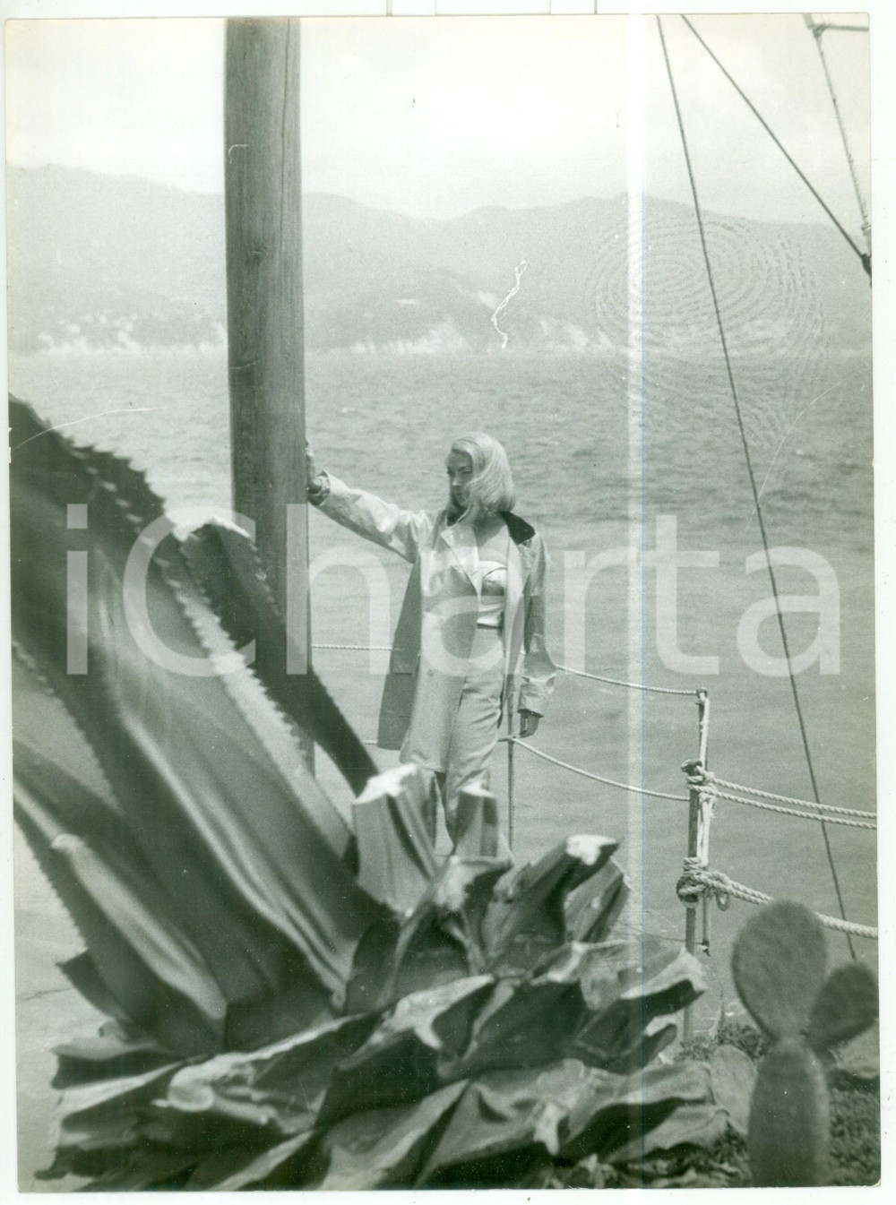 1958 SANTA MARGHERITA LIGURE Dorian GRAY sul set di "Racconti d'estate *Foto