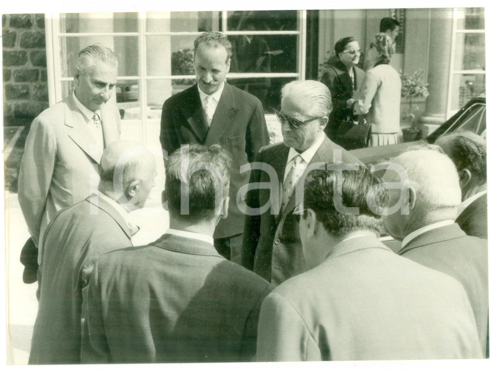 1957 SAN MARTINO DI CASTROZZA Arrivo presidente Giovanni GRONCHI per le vacanze