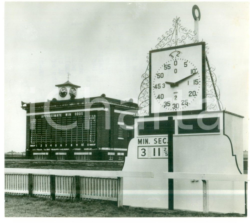 1953 REDCAR Racecourse - First visible timing clock - Photo 17x15 cm