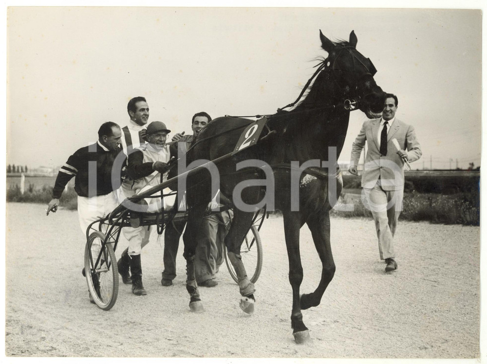 1950 ca TORINO Ippodromo MIRAFIORI - TONY PRA' guidato da Orlando ZAMBONI
