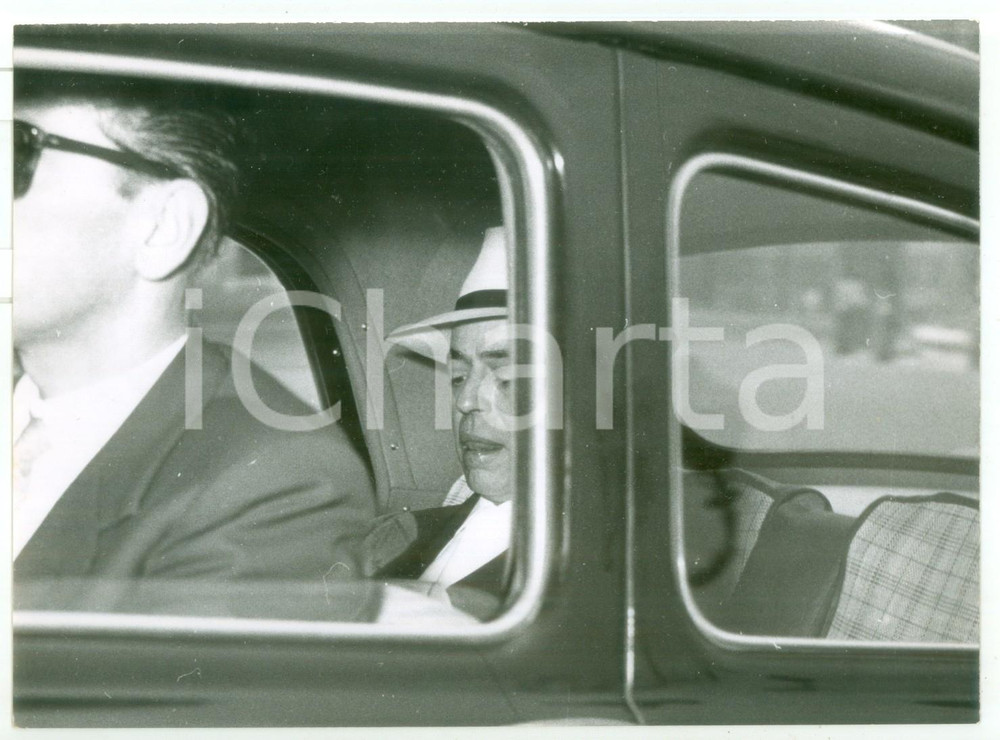 1955 ROMA Quirinale - Arrivo in auto di Gaetano MARTINO *Foto 18x13 cm