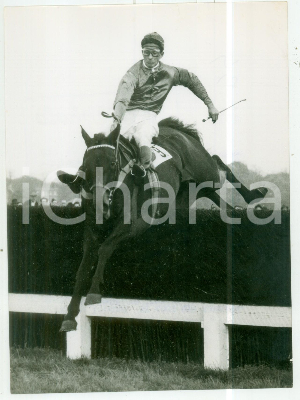 1959 AINTREE George MILBURN in the saddle of KERSTIN training for GRAND NATIONAL