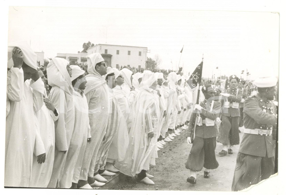 1955 ca MAROC Parata militare in onore del re *Fotografia 20x13