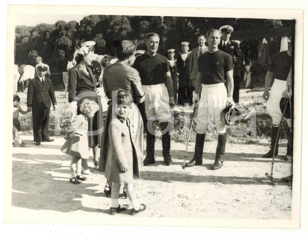 1954 MARSA Polo Ground - ELIZABETH II with Duke of EDINBURGH and Royal children