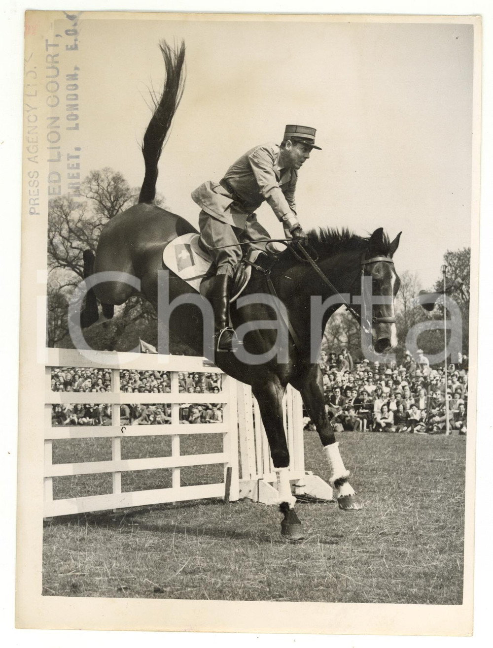 1953 BADMINTON International Horse Trials - Hans SCHWARZENBACH on VAE VICTIS