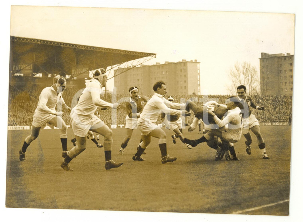 1958 COLOMBES RUGBY Inghilterra - Francia 14-0 - Giocatore Michel CELAYA *Foto