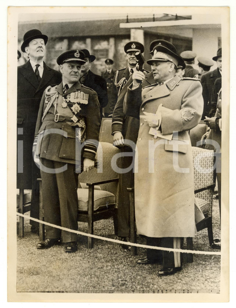 1953 DUXFORD Marshal Josip TITO firing a pistol to start air display *Photo 
