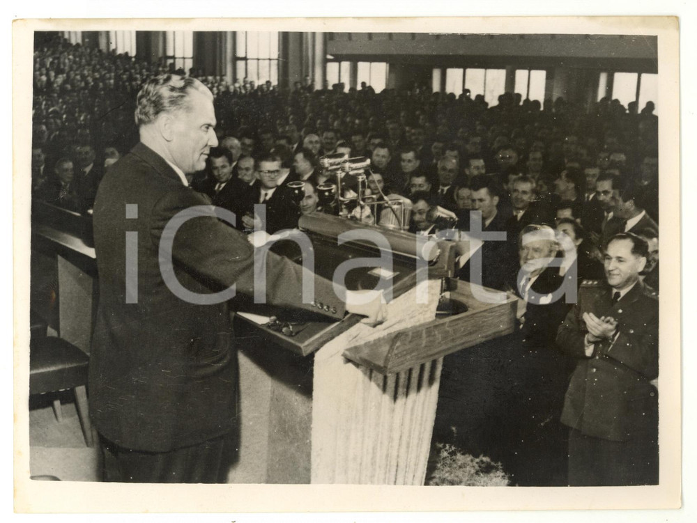 1953 BELGRADE Josip TITO opening fourth Congress of People's Front of Yugoslavia