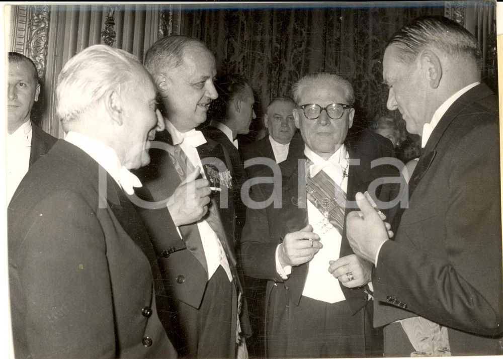 1956 PARIS Quai d'Orsay - Ricevimento in onore di Giovanni GRONCHI - René COTY 