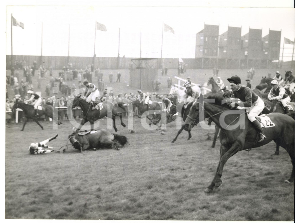 1959 AINTREE Grand National - NIC ATKINS falling and throwing Francis SHORTT