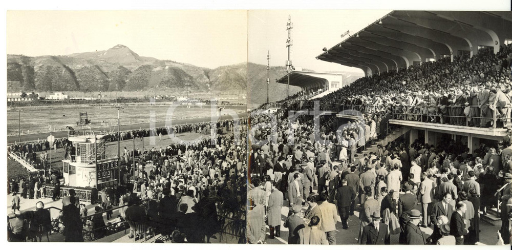 1954 NAPOLI IPPICA Gran Premio AGNANO - Veduta panoramica dell'ippodromo *Foto