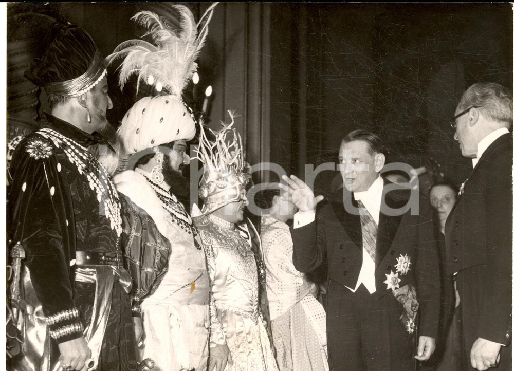 1954 PARIS OPERA Président Réné COTY à la première d' "Obéron" *Photo 18x13 cm