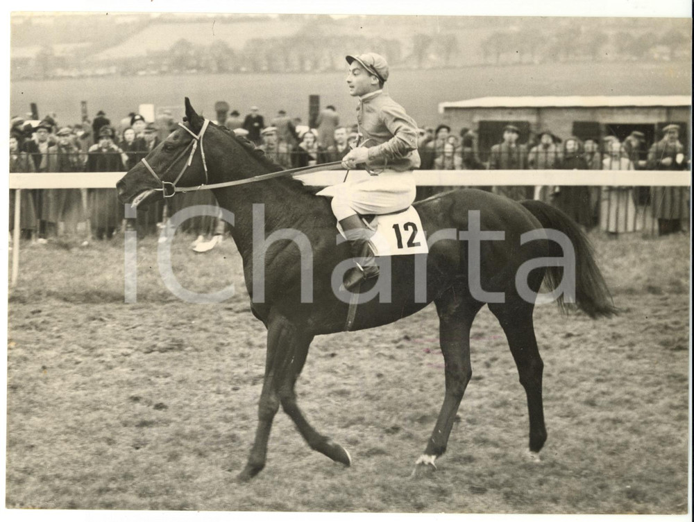 1954 LINCOLNSHIRE HANDICAP Victory of Jean MASSARD on NAHAR *Photo 20x15