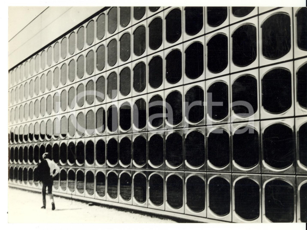 1970 REGIONE DELLA RUHR Facciata di una banca in acciaio NIROSTA *Foto 18x13