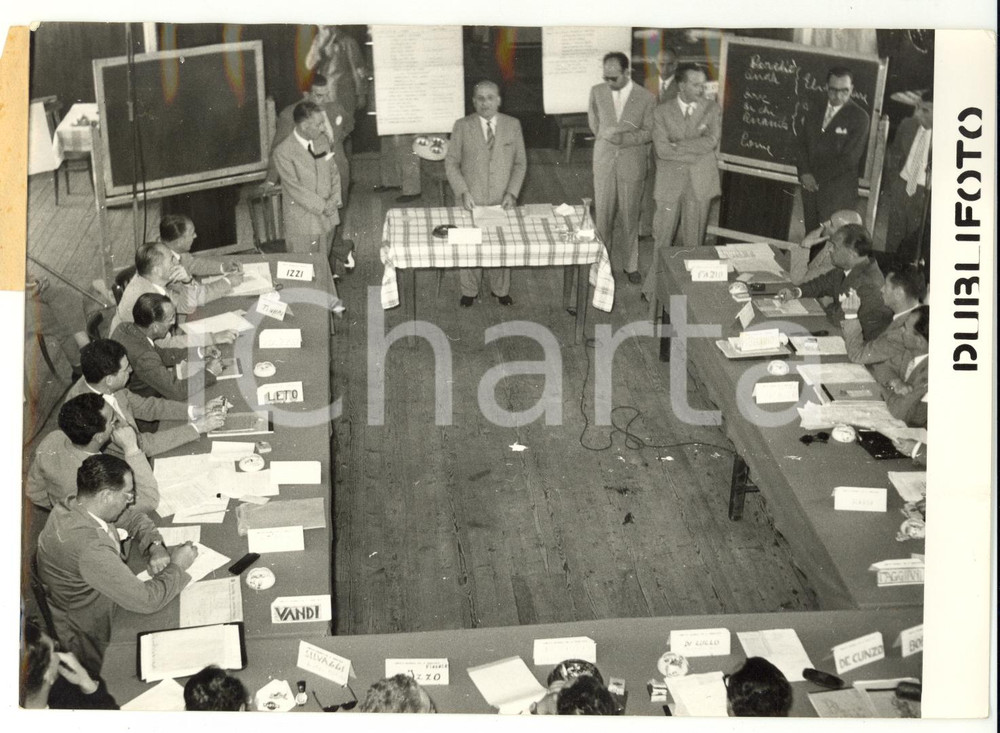 Fotografia d epoca originale 1954 MONTE TERMINILLO Funzionari al corso di formazione pubblica amministrazione 1