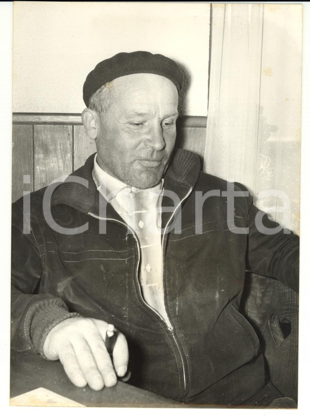 1955 ca VENEZIA Romeo GIACIN vincitore TOTOCALCIO - Fotografia VINTAGE 13x18 cm