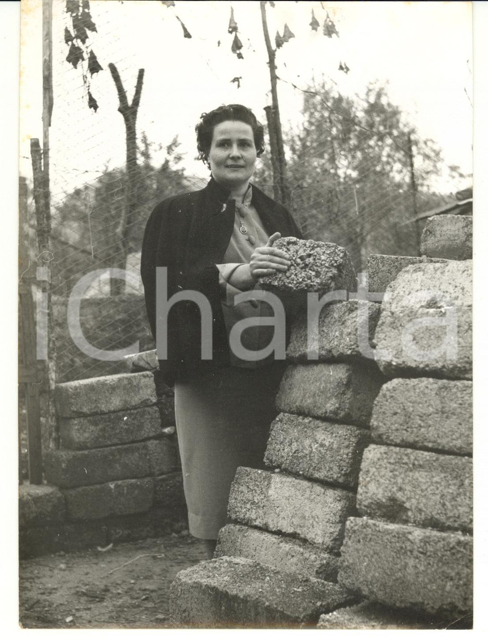 Fotografia d epoca originale 1957 MARONE BS Marietta GHEZA vincitrice TOTOCALCIO Foto VINTAGE 13x18 1