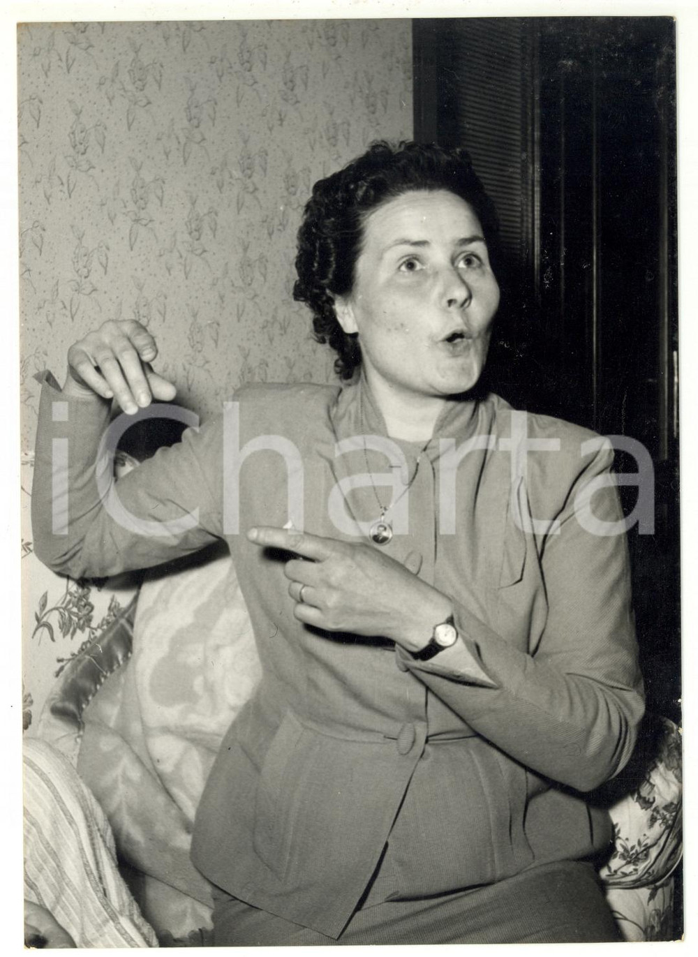 Fotografia d epoca originale 1957 MARONE  TOTOCALCIO Ritratto della vincitrice Marietta GHEZA Foto 13x18 1
