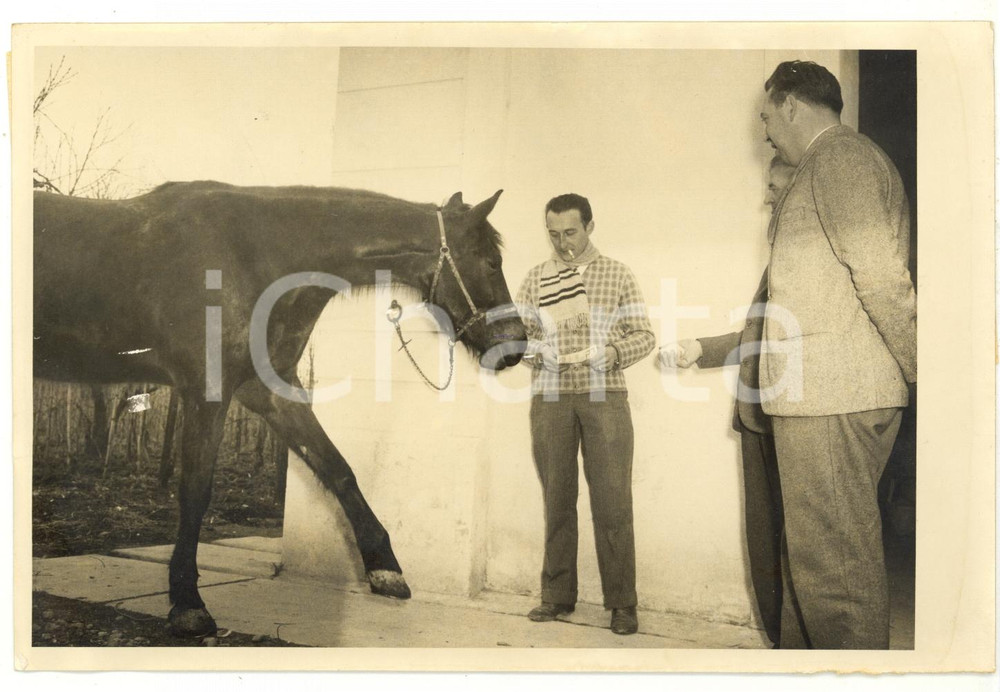 1955 TORINO - TOTOCALCIO I vincitori Battista RUFFA e Lorenzo BO *Foto 18x13