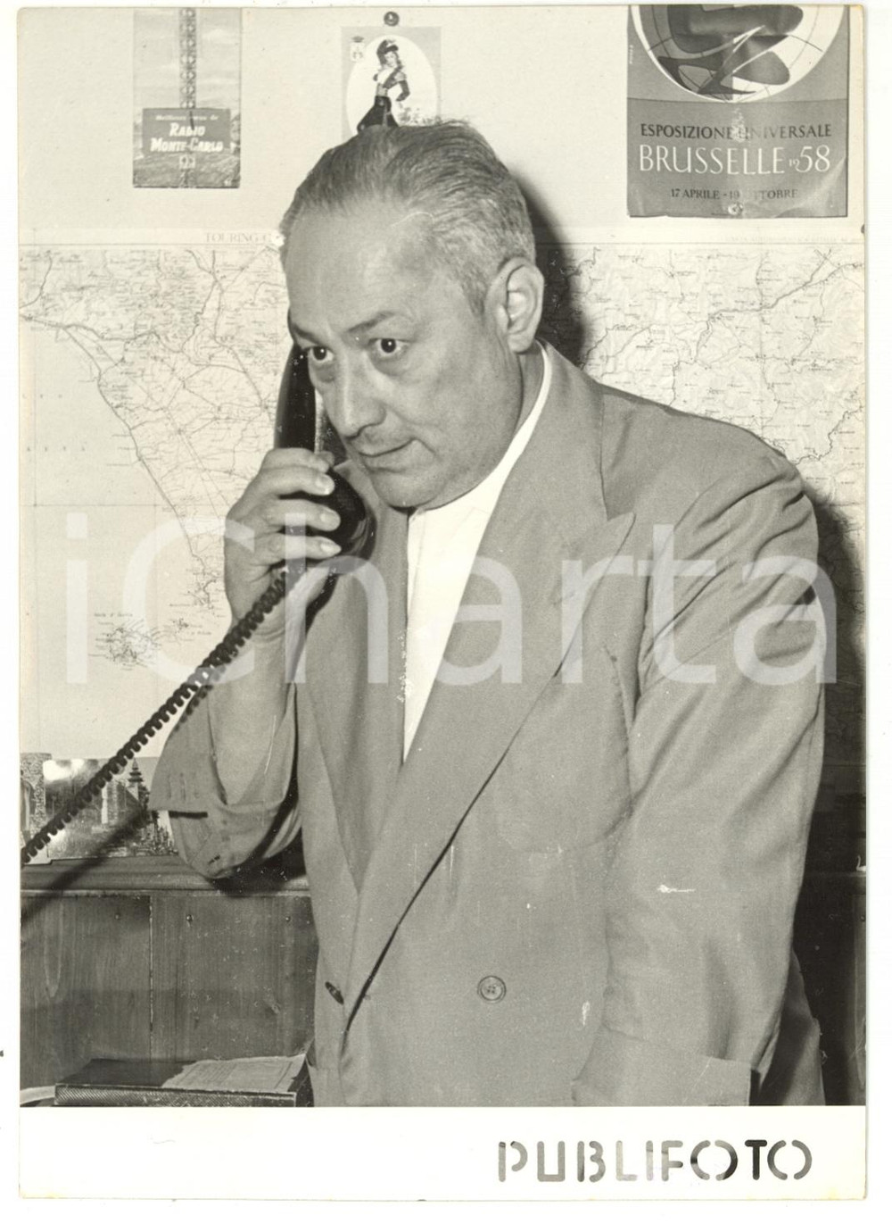 1958 NAPOLI Ritratto di Francesco ANTONELLI vincitore alla LOTTERIA *Foto 13x18