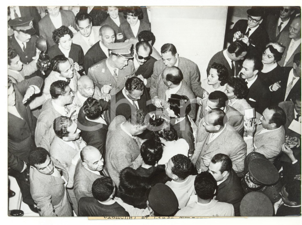 Fotografia d epoca originale 1959 CAIRO Gala opening Nile Hilton Hotel  Josip TITO with Gamal Abd ELNASSER 1