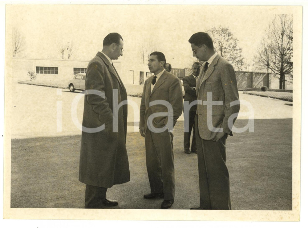 Fotografia d epoca originale 1957 TORINO  JUVENTUS Sandro PUPPO  Teobaldo DEPRETINI  Umberto AGNELLI Foto 1