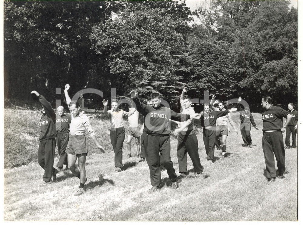1955 SALICE TERME Ritiro GENOA - Allenamento della squadra - Fotografia 24x18