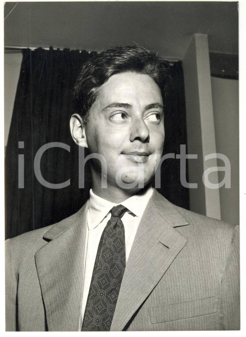 Fotografia d epoca originale 1957 TORINO CALCIO Presidente della JUVENTUS Umberto AGNELLI Foto 13x18 cm 1