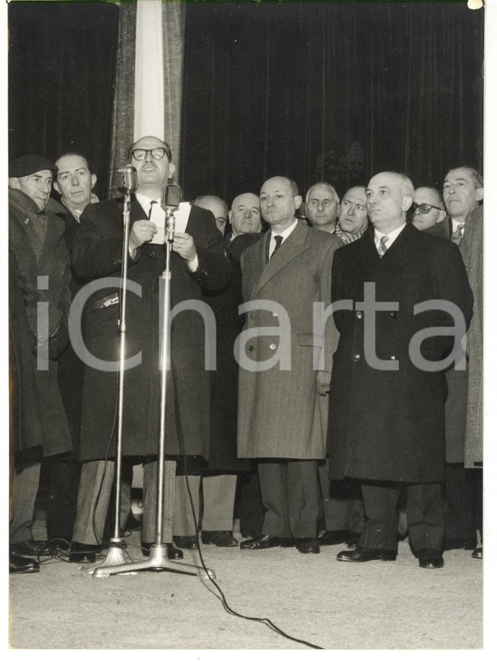 Fotografia d epoca originale 1958 AUTOSTRADA A1 Amintore FANFANI inaugura tratto MILANOPIACENZAPARMA  Foto 1
