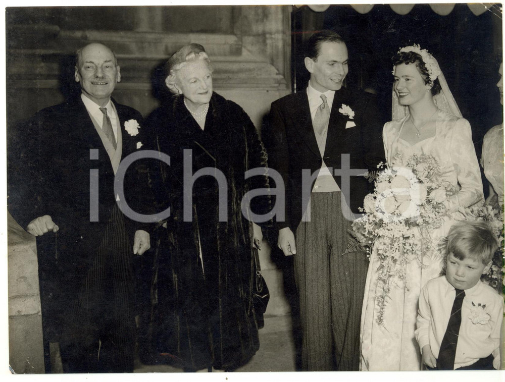 Fotografia d epoca originale 1955 LONDON House of Commons  Martin Richard ATTLEE married to Anne HENDERSON 1