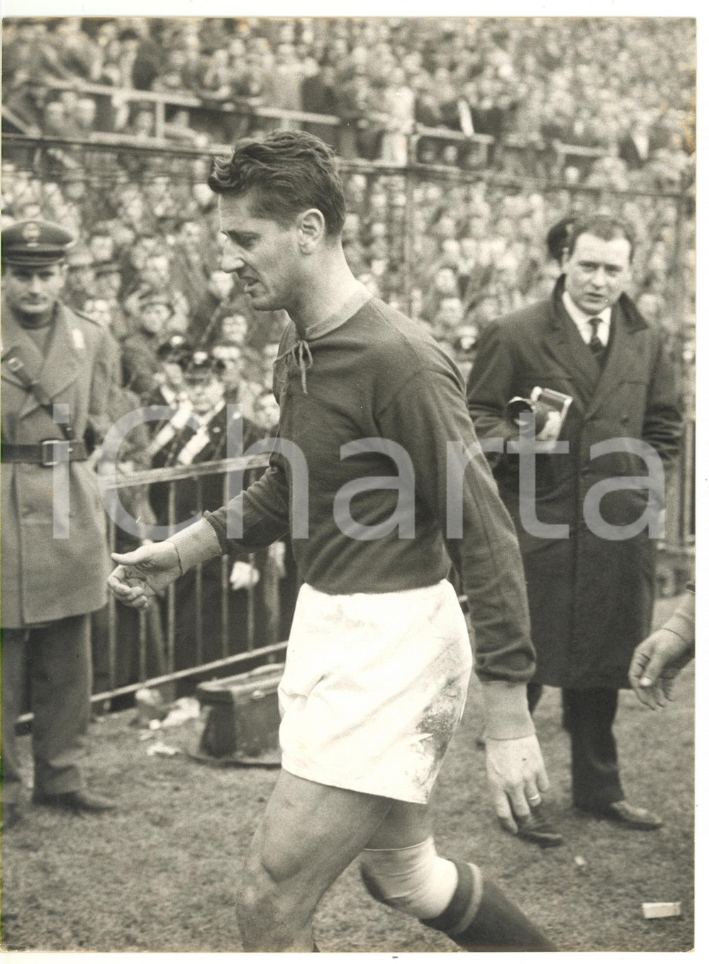 1961 MILANO - INTER-ROMA 3-1 - Juan Alberto SCHIAFFINO al termine della partita