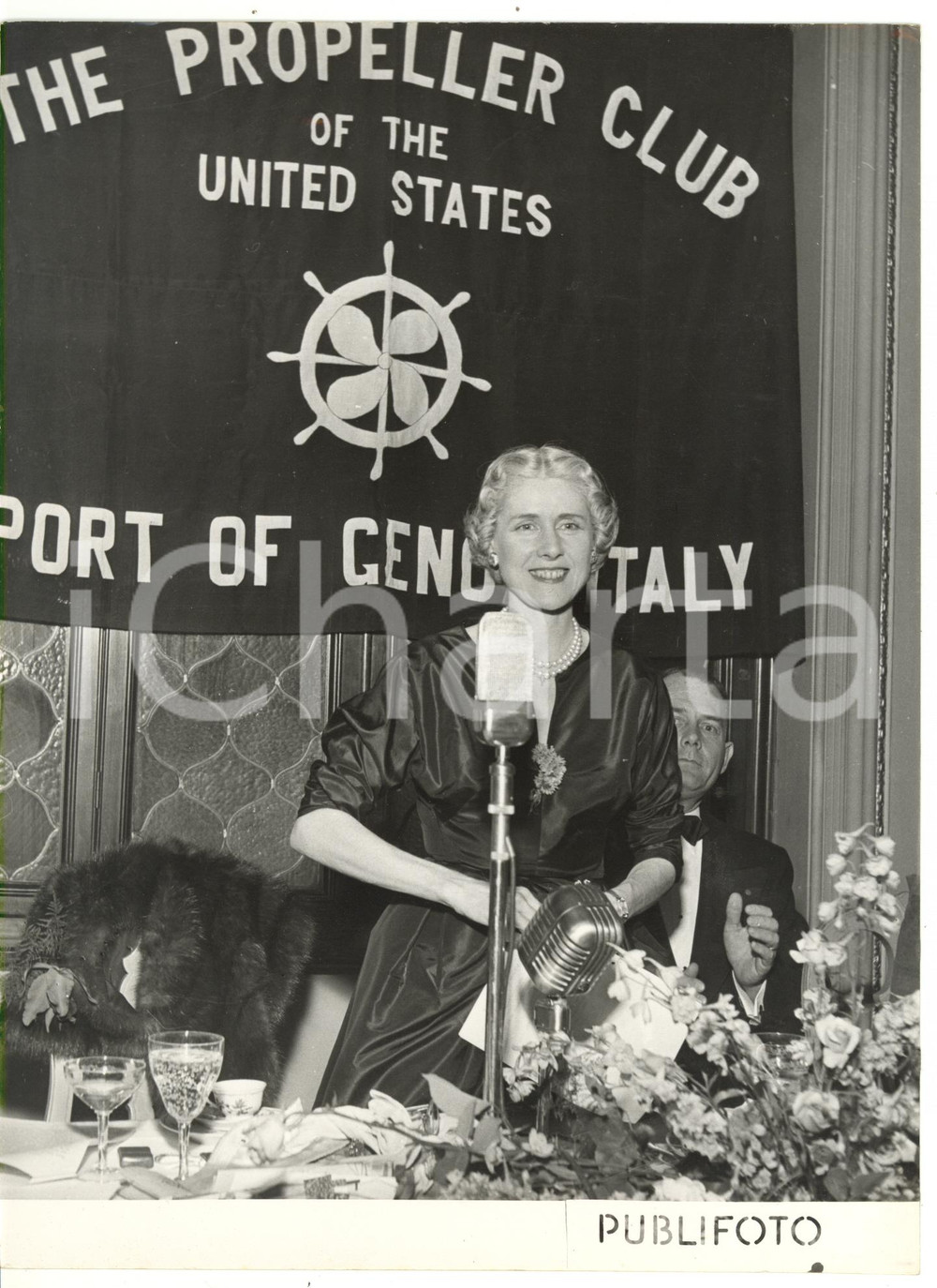1953 GENOVA The Propeller Club - Discorso di Clare BOOTHE LUCE ambasciatrice USA
