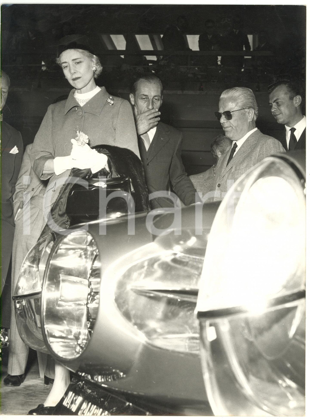 1956 TORINO 38° Salone dell'Automobile - Clare BOOTHE LUCE in visita ufficiale 