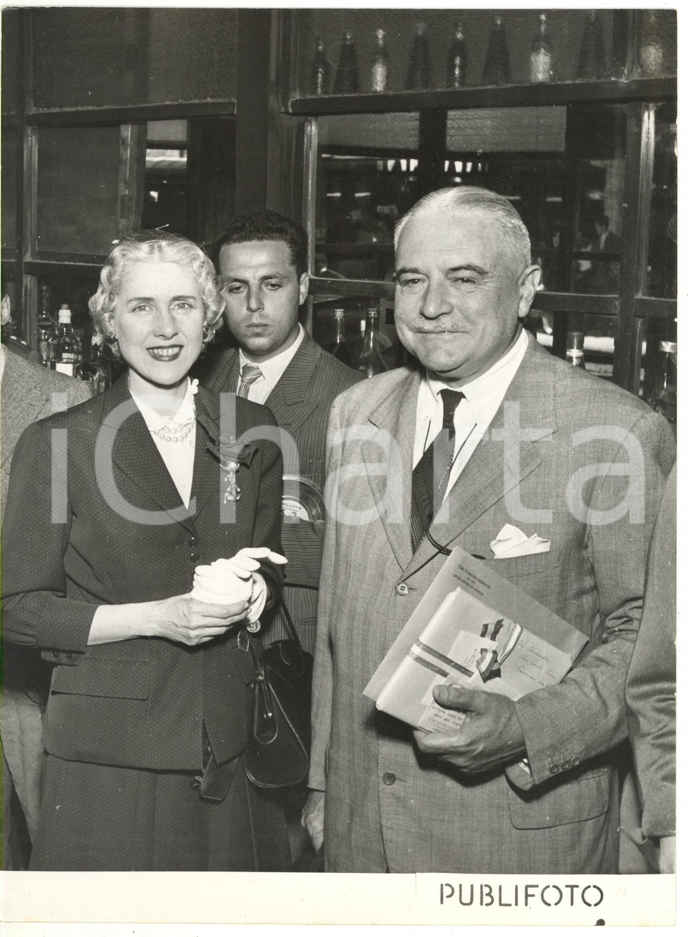 1953 GENOVA Visita ufficiale di Clare BOOTHE LUCE ambasciatrice USA *Foto 18x24