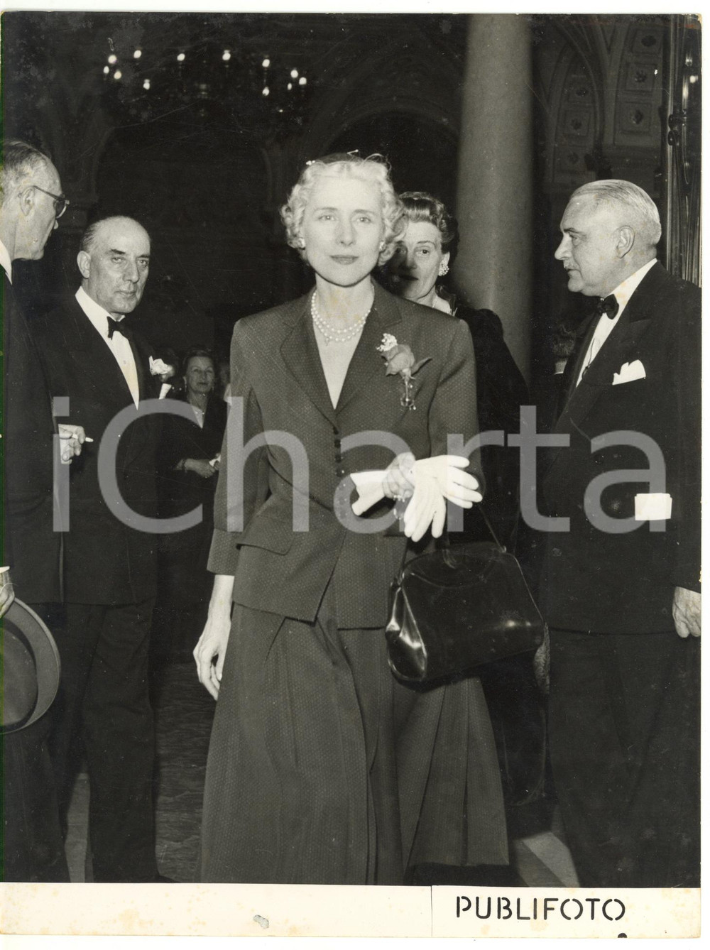 1953 GENOVA Visita ufficiale di Clare BOOTHE LUCE ambasciatrice USA - Foto 18x24