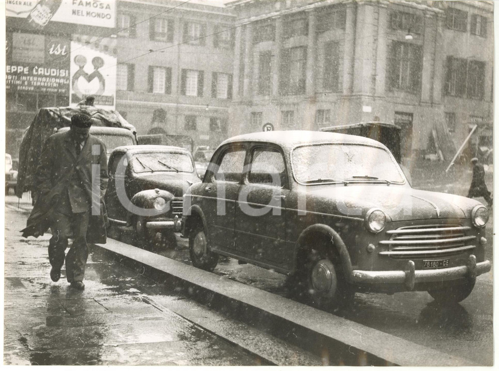 1956 GENOVA Veduta cittadina durante maltempo *Foto ARTISTICA 24x18