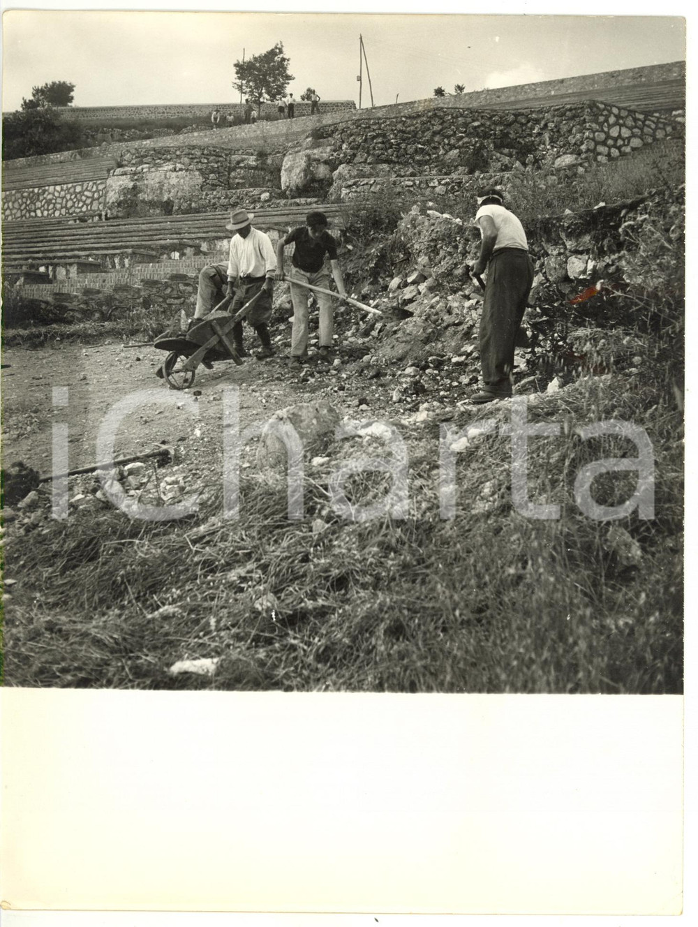 1954 SEZZE (ROMA) Lavori di costruzione Anfiteatro all'aperto *Foto 18x24