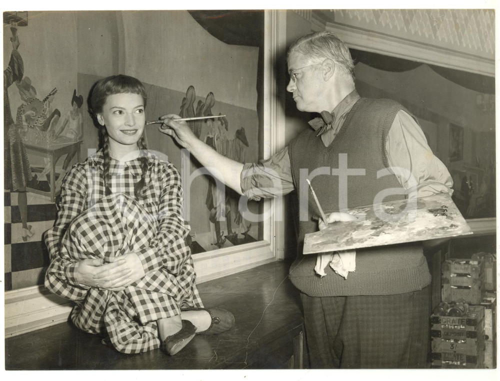 1953 LONDON Saville Theatre - Jean CARSON painted by Alfred Reginald THOMSON