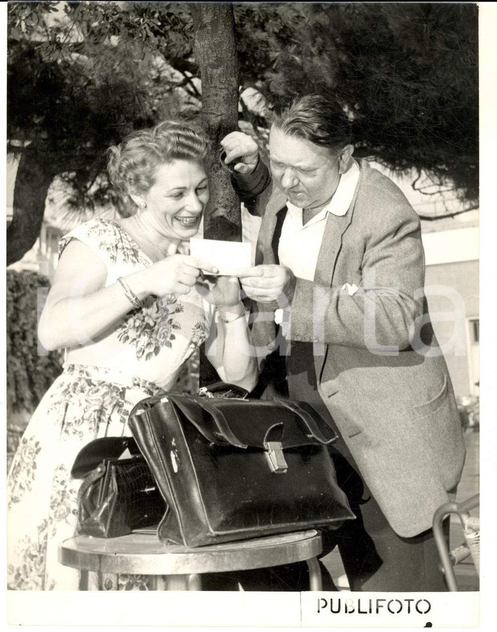 1954 GENOVA Festival Canzone Francese - Una Sœurs Étienne e Max MOREAU *Foto