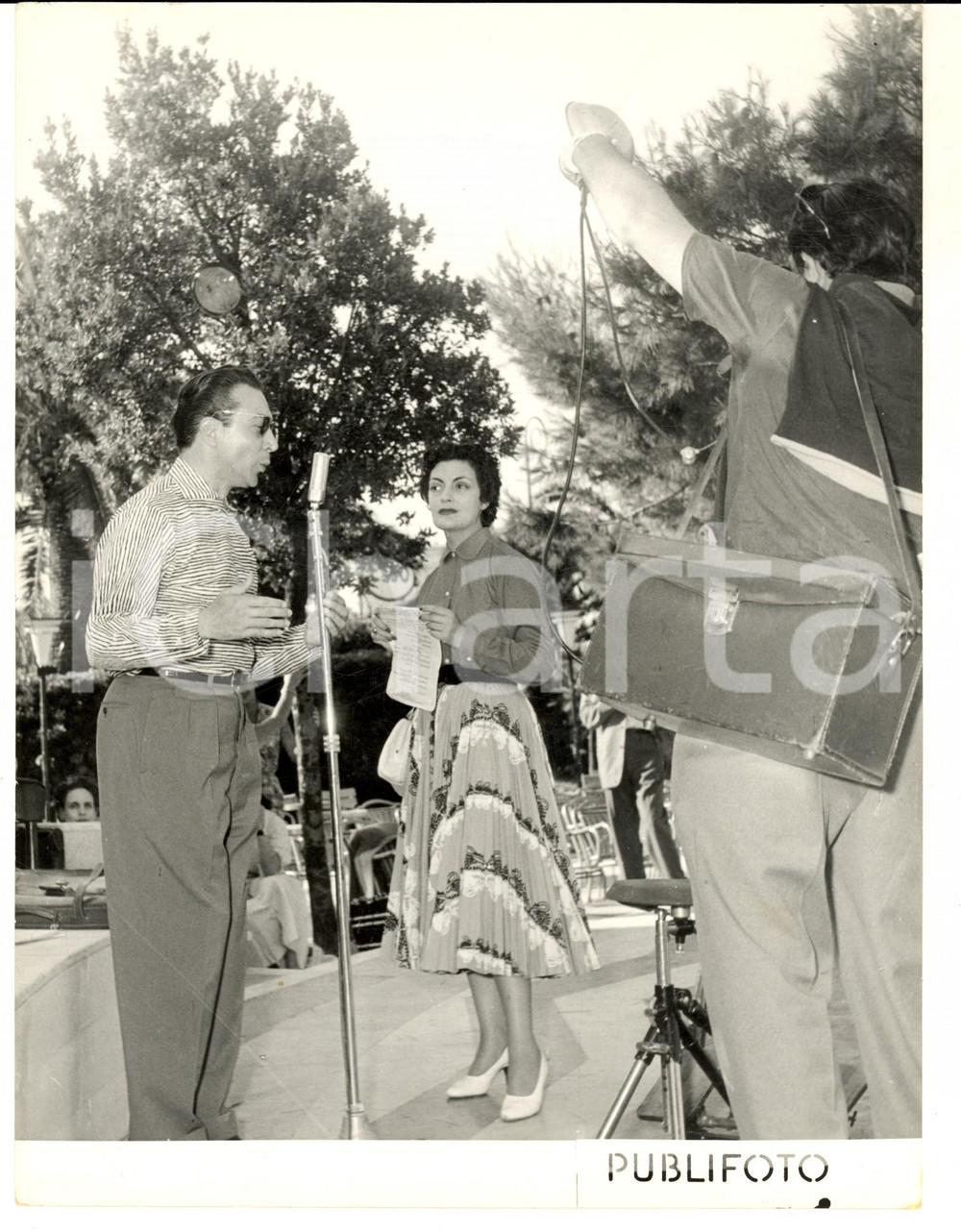 1954 GENOVA Festival Canzone Francese - André CLAVEAU con Lia ORIGONI - Foto