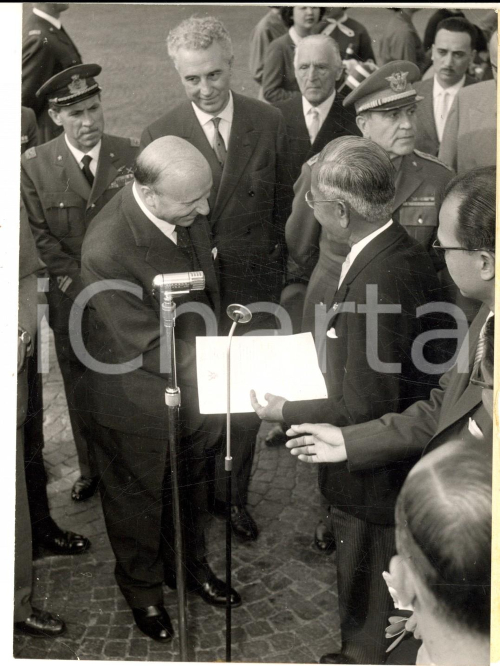 1955 ROMA Mario SCELBA accoglie Plaek Phibunsongkhram premier THAILANDIA *Foto