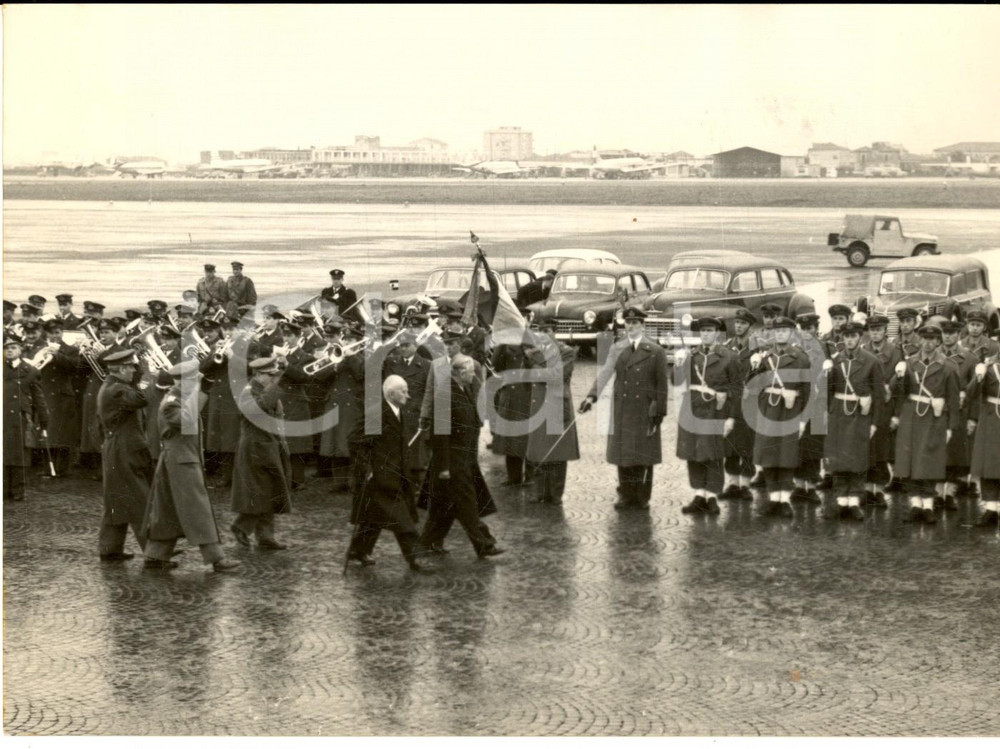 1955 ROMA Arrivo del presidente del Libano Camille CHAMOUN in visita ufficiale
