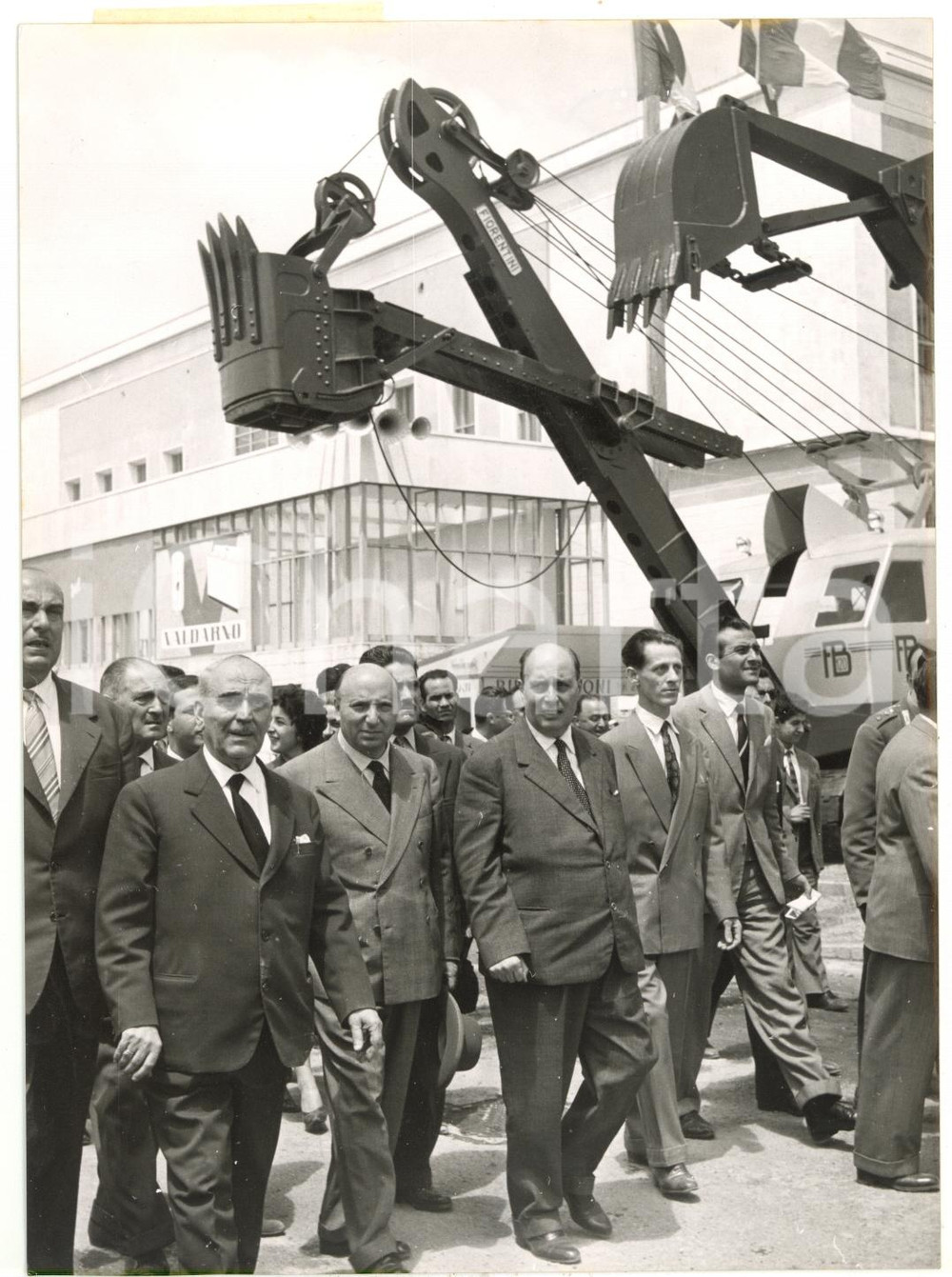 1955 FIERA DI ROMA - EUR Presidente Mario SCELBA in visita ufficiale *Foto 13x18